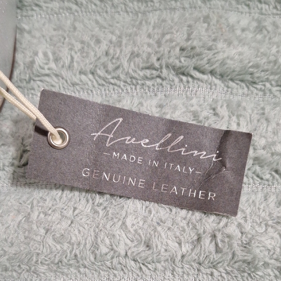 Avellini Silver Italian Genuine Leather Flats Sz 40 Made In Italy - Picture 8 of 8